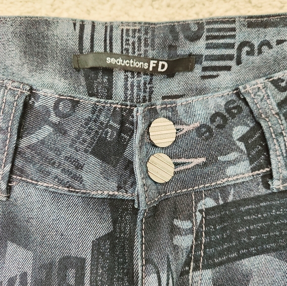 Navy Blue Ultra Unique printed Jeans - Picture 8 of 11